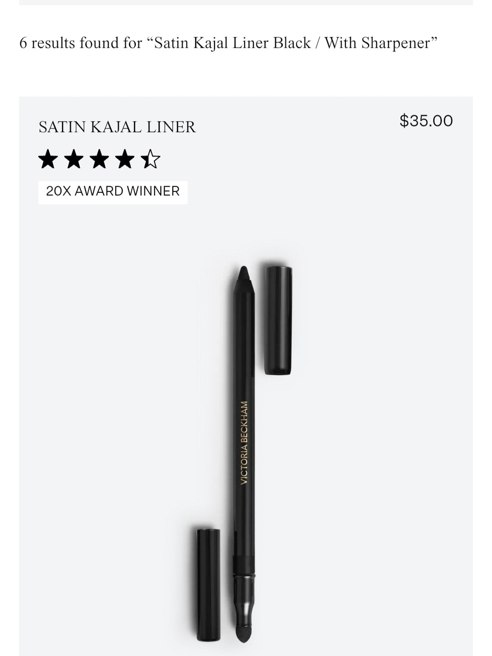 Victoria Beckham Satin Kajal Liner - Black